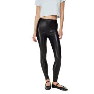 Aritzia Wilfred Free High Waisted Faux Leather Leggings Black Size M Minimalist